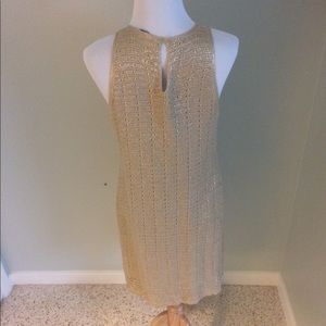 Gold knit dress